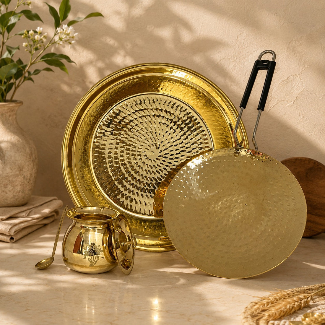 Peedhi Roti Essentials Brass Set