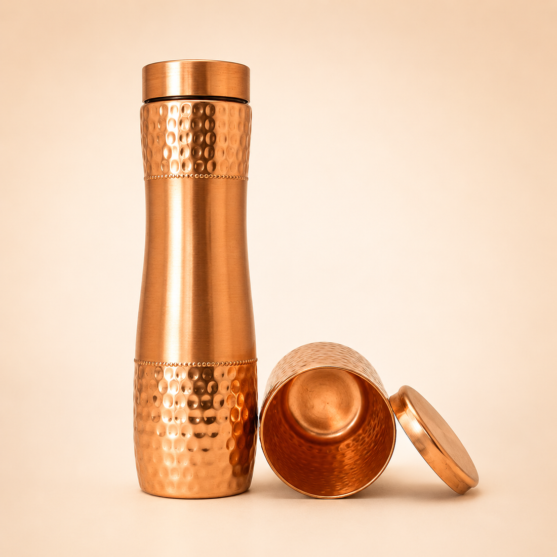 Peedhi Copper Water Bottle & Tumbler Combo